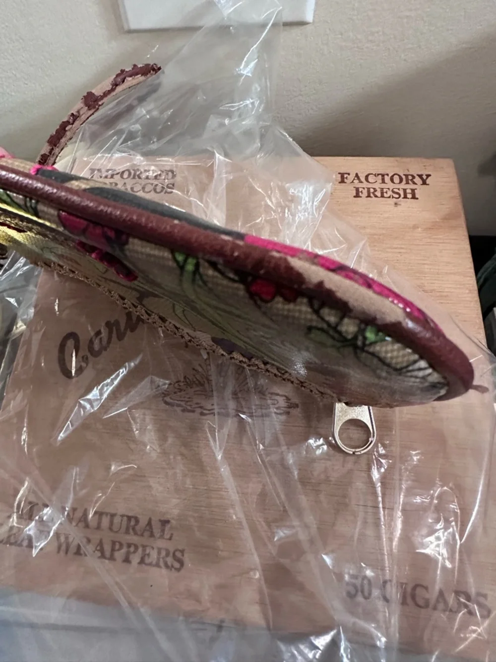 Sakroots ⚠️ Floral Wristlet Coin Purse - Brown & Pink 7 x 4 1/2 READ BELOW ⚠️